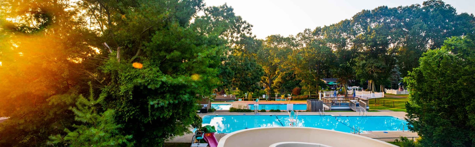 Crestwood pools at sunset